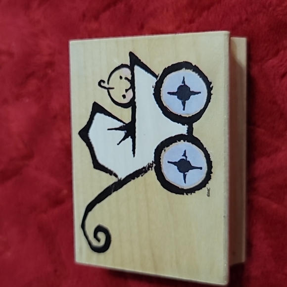 Baby Carriage Wooden Rubbe… - Picture 1 of 3